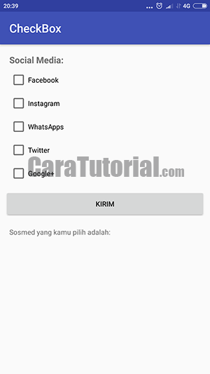 tutorial checkbox android studio example caratutorial.com tutorial checkbox android studio example caratutorial.com
