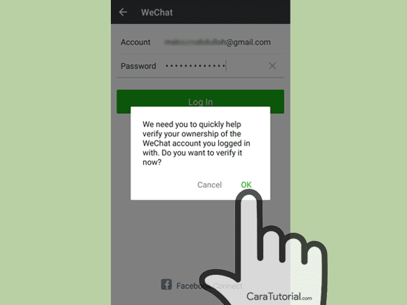 Ketuk OK Wechat login via email