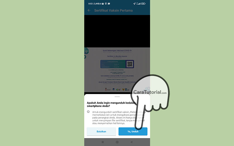 unduh sertifikat vaksinasi Covid-19