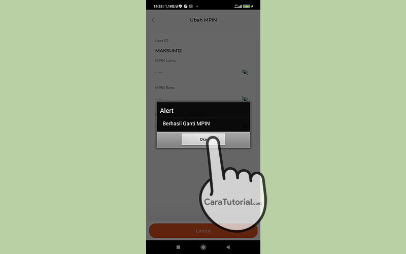 Berhasil Ganti MPIN Aplikasi BNI Mobile Banking