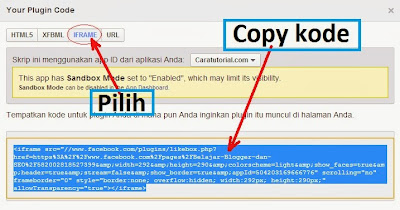 Membuat dan pasang Facebook Like Box di blogger terbaru lengkap