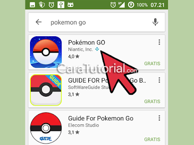 Hasil Pencarian Pokemon Go di Google Play Store