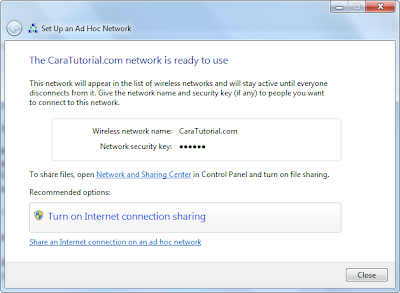 Konfigurasi Jaringan Ad Hoc (computer to computer) di Windows 7
