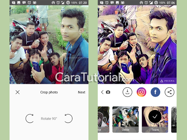 Hasil edit foto menggunakan prisma Hasil edit foto menggunakan prisma