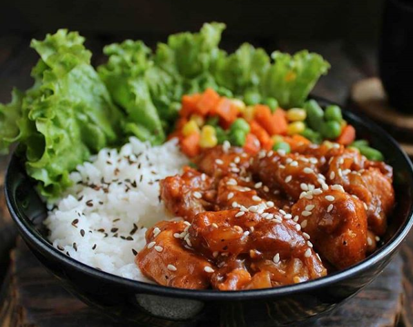barbeque chicken rice bowl barbeque chicken rice bowl
