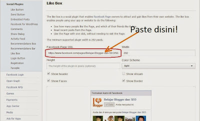 Membuat dan pasang Facebook Like Box di blogger terbaru lengkap