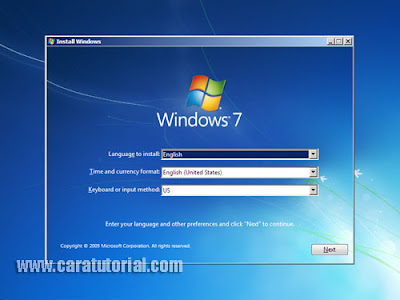 Cara Tutorial Install Windows 7 (Lengkap dengan Gambar)