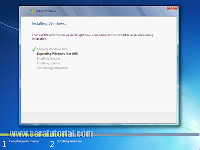 Cara Tutorial Install Windows 7 (Lengkap dengan Gambar)