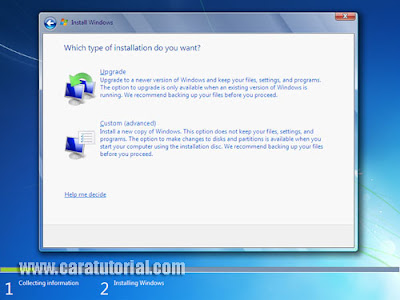 Cara Tutorial Install Windows 7 (Lengkap dengan Gambar)