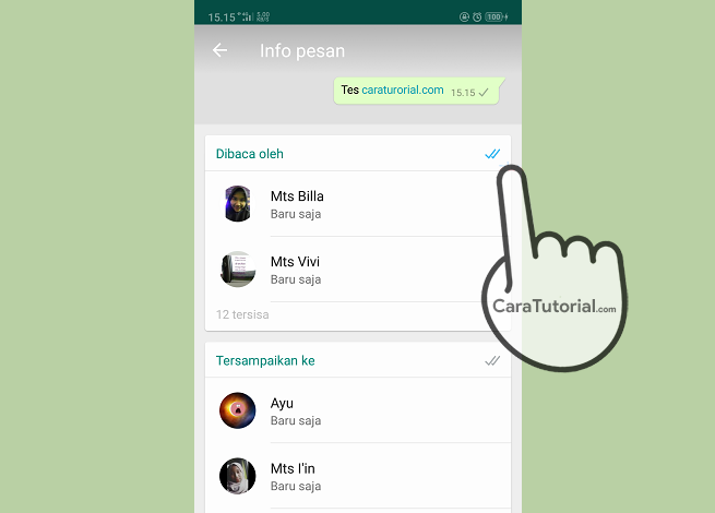 Melihat Siapa Yang Sudah Baca Pesan Kita di Grup WhatsApp Melihat Siapa Yang Sudah Baca Pesan Kita di Grup WhatsApp