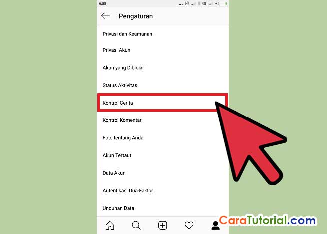 Pengaturan Instagram