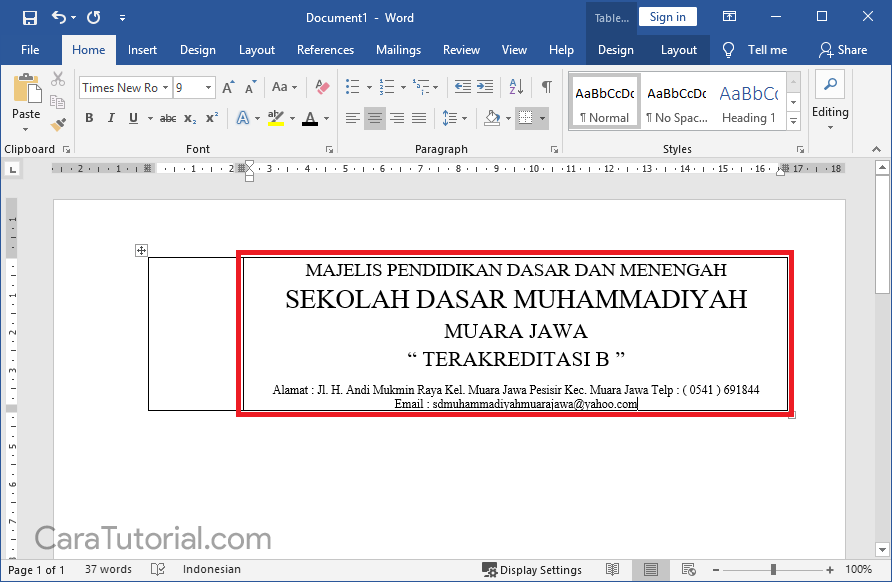 Cara Membuat Kop Surat di Microsoft Word yang Bagus dan Rapi Cara Membuat Kop Surat di Microsoft Word yang Bagus dan Rapi