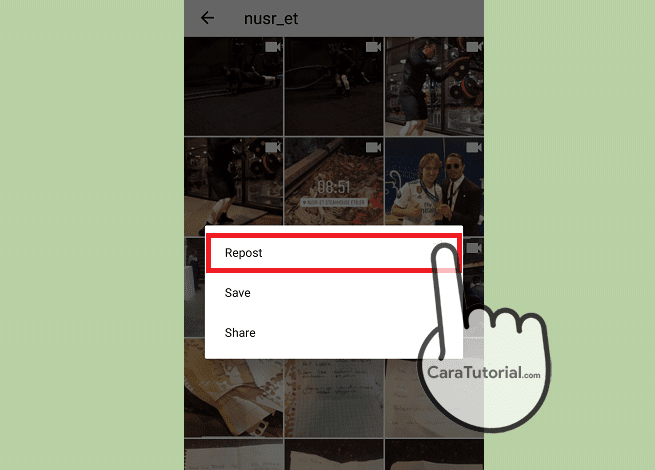 Repost Instagram milik orang lain Repost Instagram milik orang lain