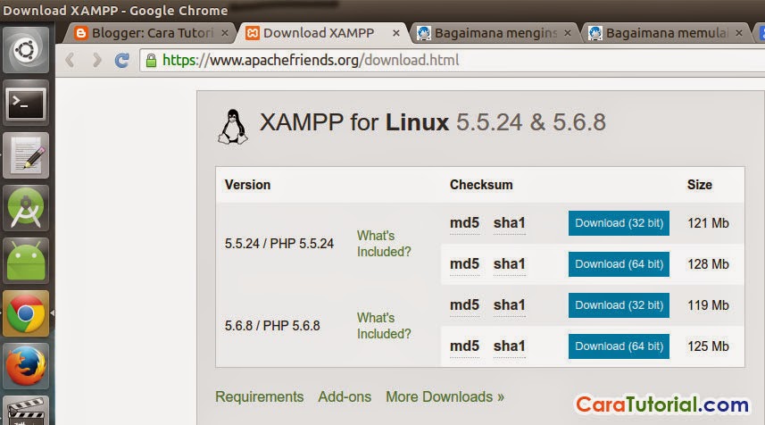 Cara Install XAMPP di Ubuntu (Lampp) Cara Install XAMPP di Ubuntu (Lampp)