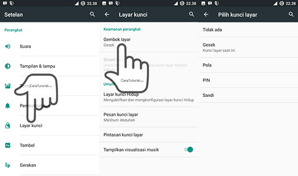 Set Lock Screen Android