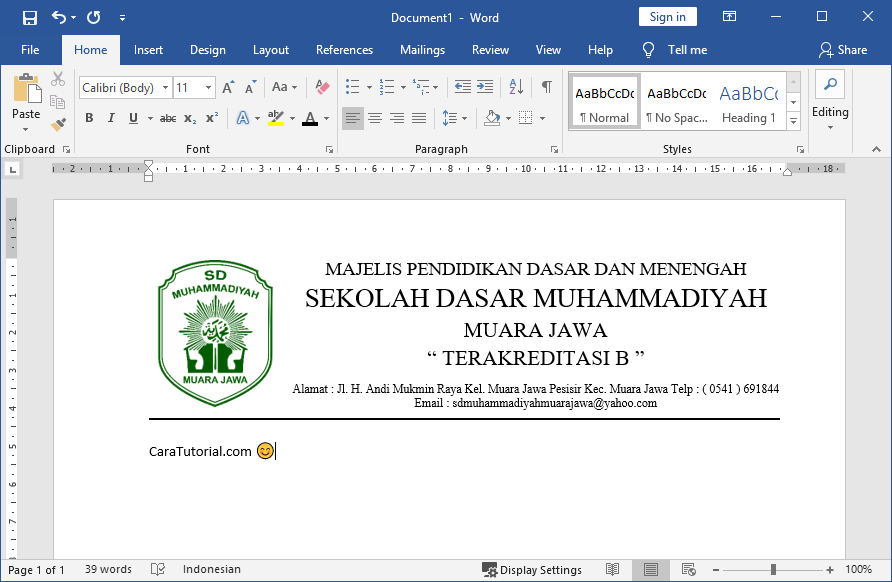 Cara Membuat Kop Surat di Microsoft Word yang Bagus dan Rapi Cara Membuat Kop Surat di Microsoft Word yang Bagus dan Rapi